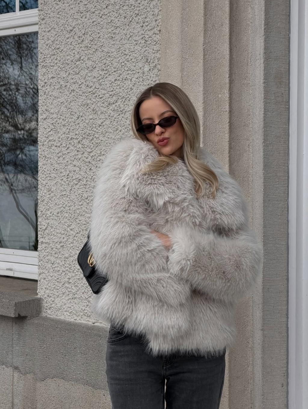 MIA oversize műszőrme kabát