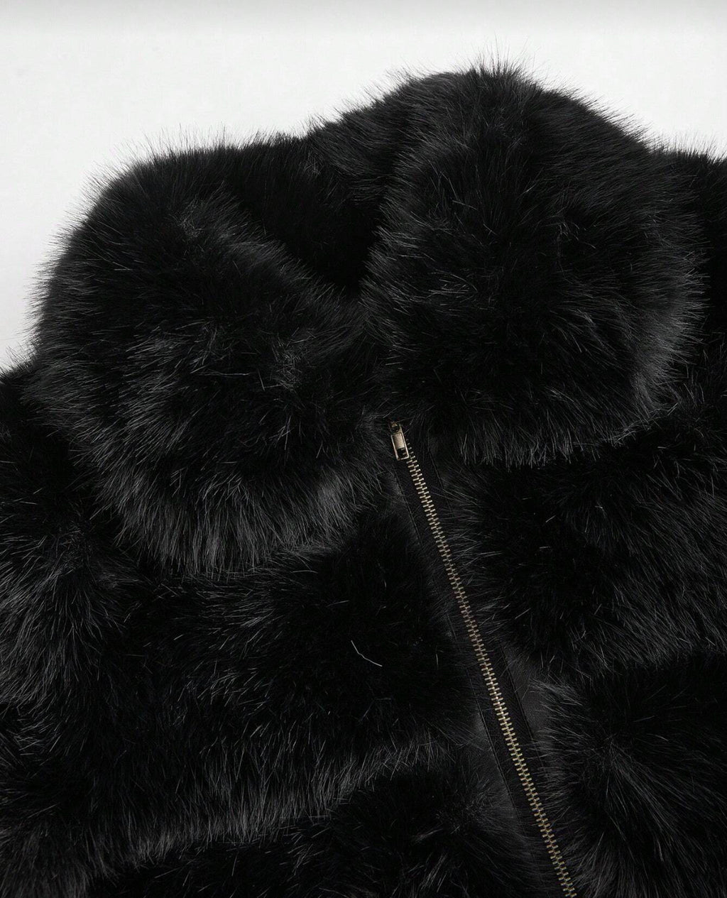 RITA fekete műszőrme kabát