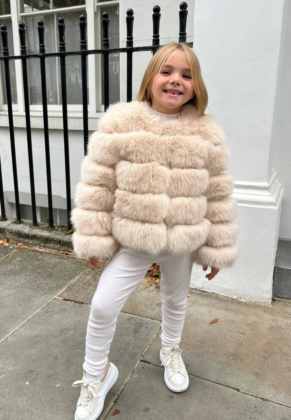 GIRLY bézs műszőrme bunda