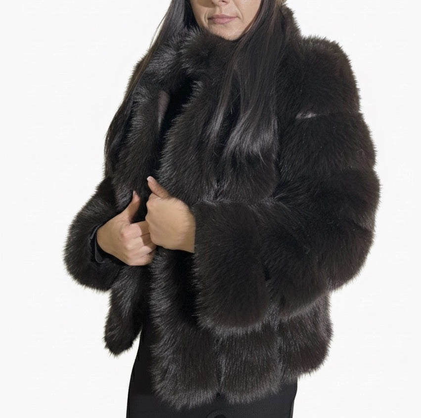 JADE barna műszőrme kabát