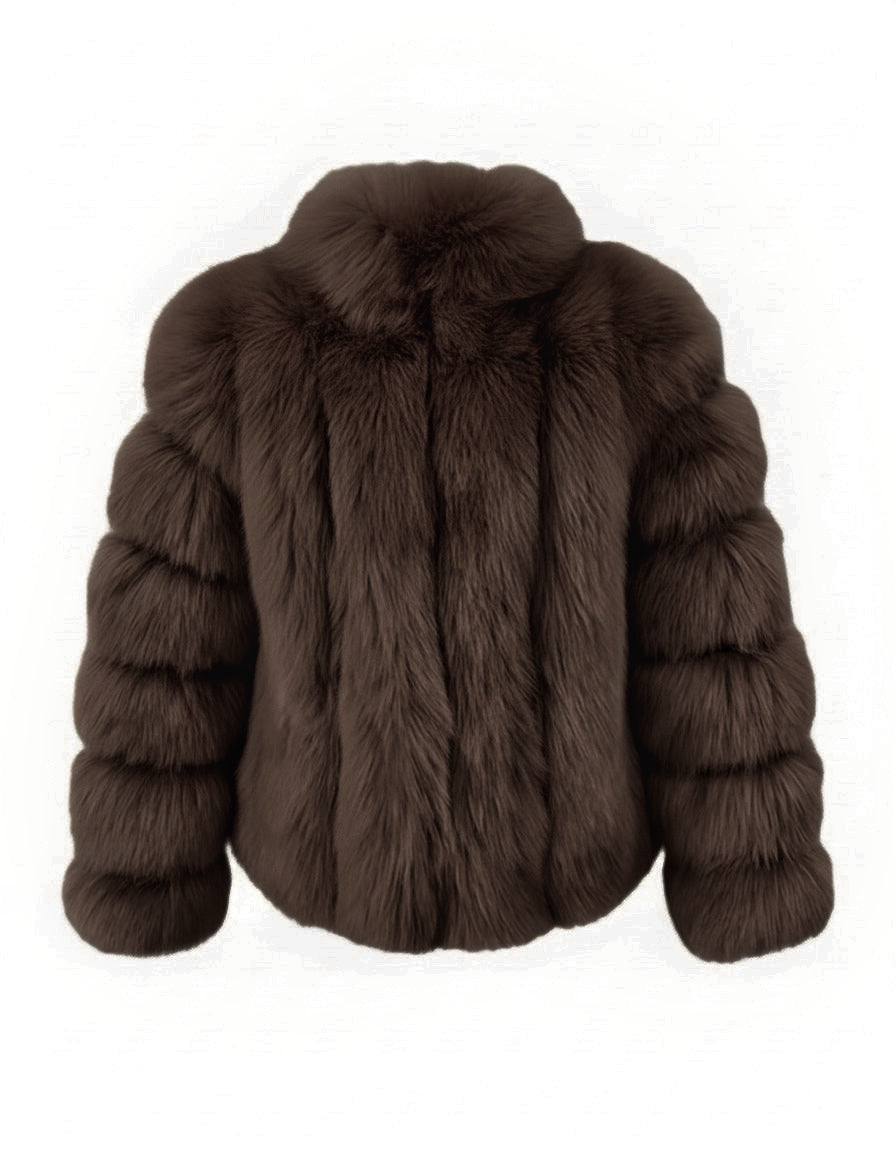 JADE barna műszőrme kabát