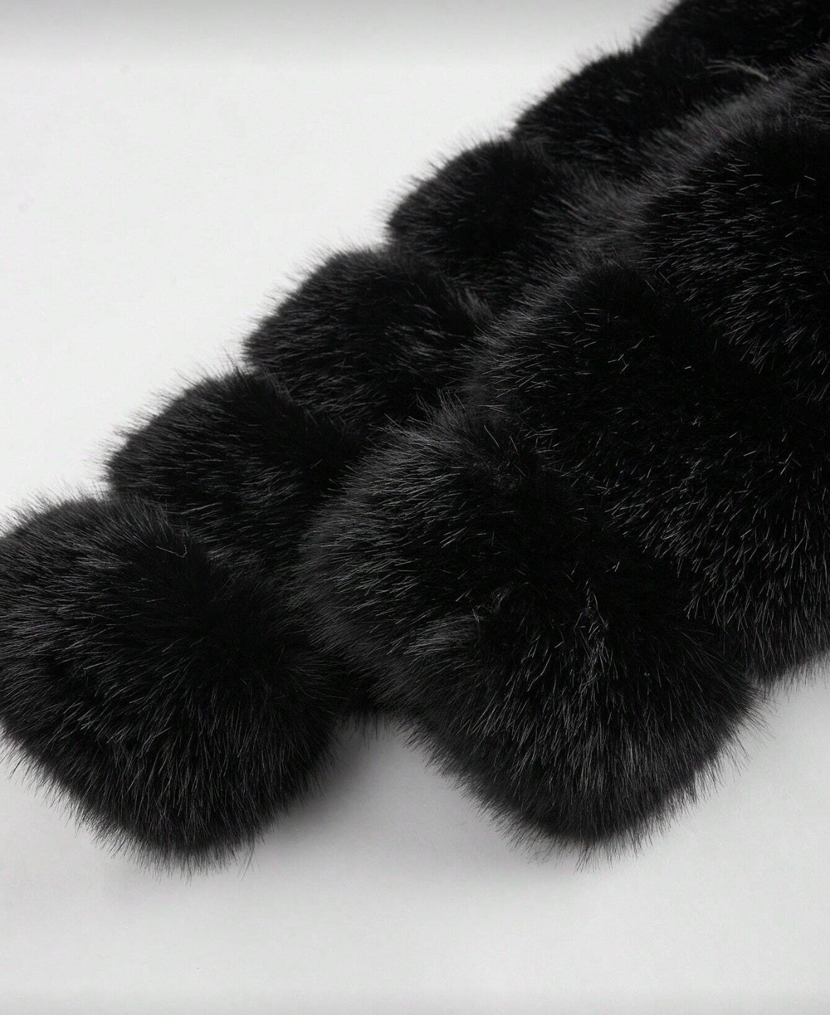 RITA fekete műszőrme kabát